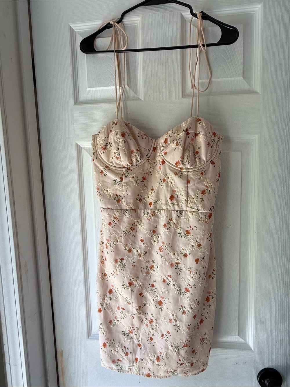 Altar'd State Peach Floral Bustier Dress